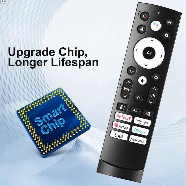 Alt view image 2 of 7 - Universal Voice Remote Control Replacement Compatible with Hisense Smart Google TV