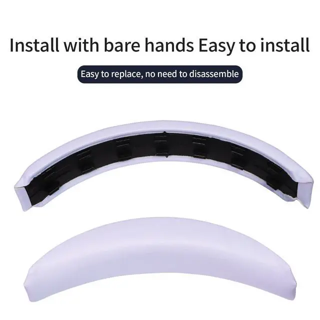 Alt view image 4 of 6 - Replacement Headband Pad for Bose QC35 II, QC35, QC45, QC SE - Premium Protein Leather & High-Elastic Memory Foam, Soft and Comfortable Head Cushion by - Purple
