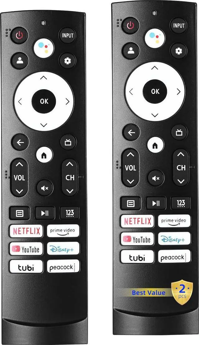 Main image of 2 Packs Replacement Remote Control Compatible with Hisense Google Smart TV