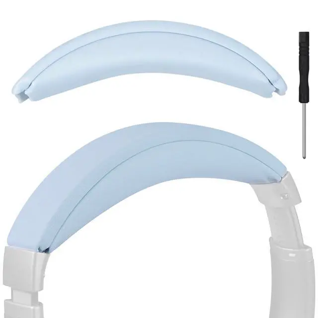 Alt view image 6 of 6 - Replacement Headband Pad for Bose QC35 II, QC35, QC45, QC SE - Premium Protein Leather & High-Elastic Memory Foam, Soft and Comfortable Head Cushion by - Moonstone Blue