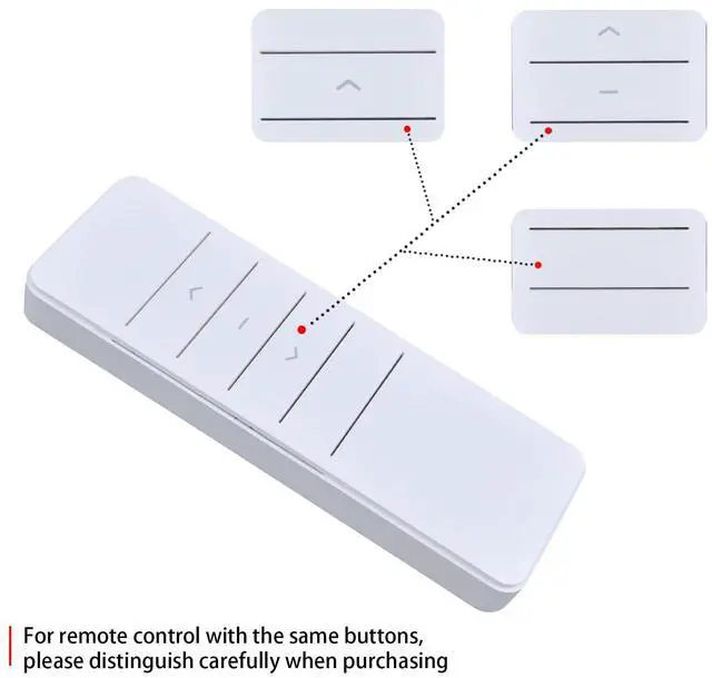 Alt view image 5 of 7 - Remote Control for Dooya DC2700 DT52E/KT82TN/DT360 Curtain Motor | Easy pairing,Responsive control,for 433MHz Single Channel Transmitter