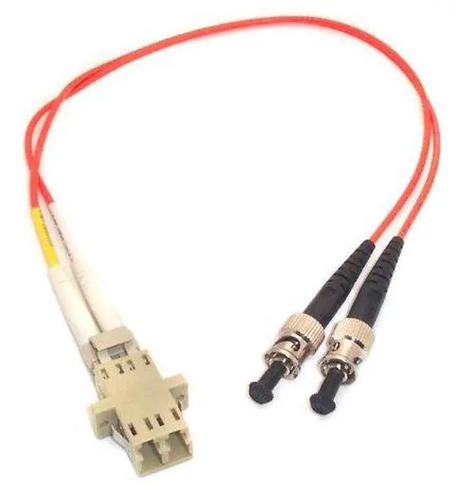 Main image of 1ft Fiber Optic Adapter Cable LC (Female) to ST (Male) Multimode 50/125 Duplex