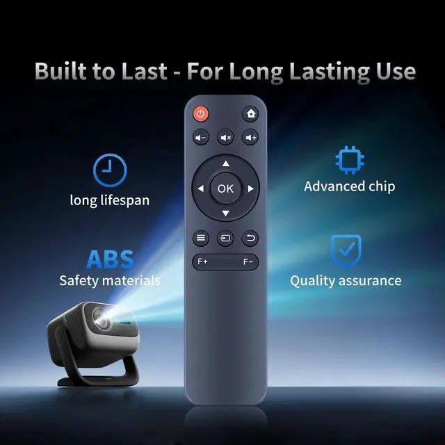 Alt view image 2 of 7 - Replacement Remote Control for XuanPad/Sovboi/Tecaki/WISHOLY Projector | for XuanPad K3 X3, Sovboi VB6, BKZ V18, Tecaki A50, WISHOLY X5 Mini Portable Projector