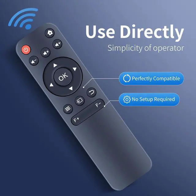 Alt view image 4 of 7 - Replacement Remote Control for XuanPad/Sovboi/Tecaki/WISHOLY Projector | for XuanPad K3 X3, Sovboi VB6, BKZ V18, Tecaki A50, WISHOLY X5 Mini Portable Projector
