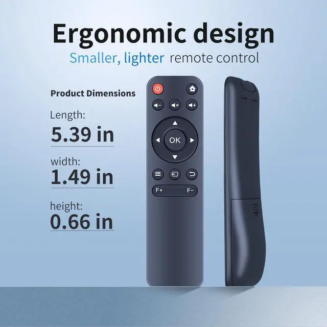 Alt view image 6 of 7 - Replacement Remote Control for XuanPad/Sovboi/Tecaki/WISHOLY Projector | for XuanPad K3 X3, Sovboi VB6, BKZ V18, Tecaki A50, WISHOLY X5 Mini Portable Projector
