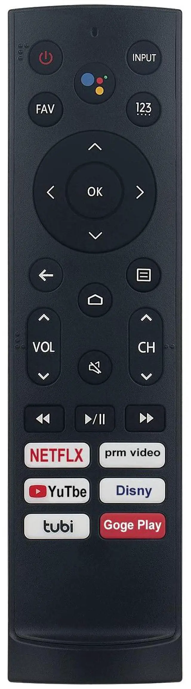 Main image of ERF3B90H 288959 Voice Remote Control Replace for Hisense Android | 4K LCD HDTV 55U6FUA 65U7G 75U72FUA 75U91FUA 75U72FUA 55U78G 65U78G 75U78G 55U88G 65U88G 288959