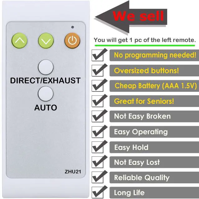 Alt view image 2 of 7 - Replacement Remote Control for Vornado TRANSOM Window Fan