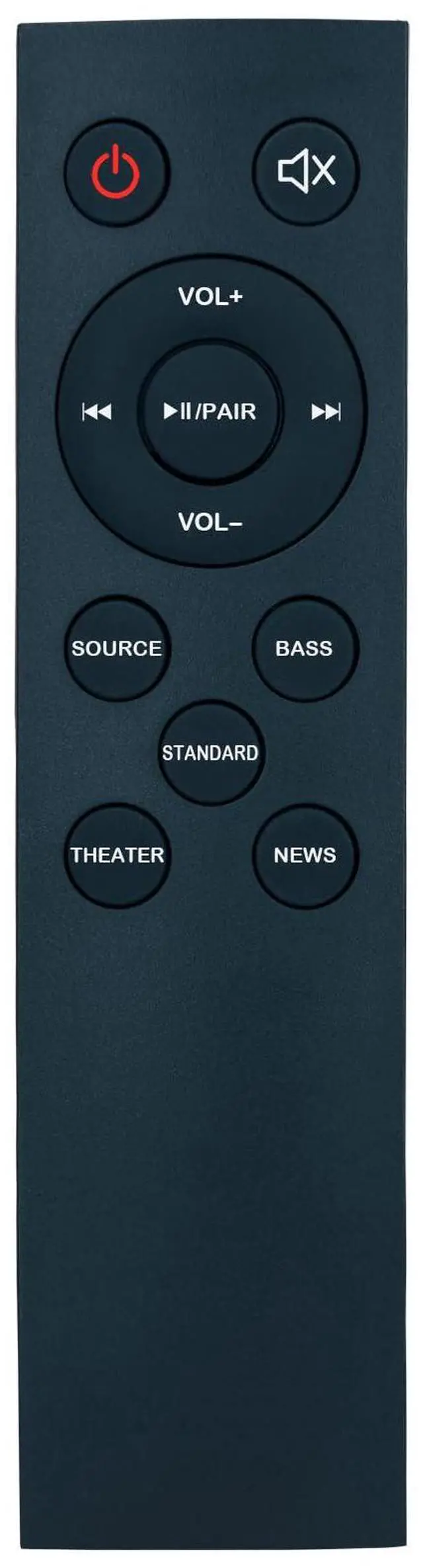 Alt view image 4 of 5 - Replacement Remote Control Suitable for Insignia NS-SBAR21F20 TV Soundbar Sound bar Audio System Speaker,with Oversized Buttons