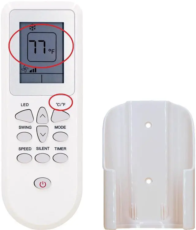 Main image of Replacement Remote Control for AIRO Comfort Portable Air Conditioner AC08MWS,AC10MWS,AC12MWS,AC12HMWS,AC14MWS,AC14HMWS,with Wall Mounting Bracket