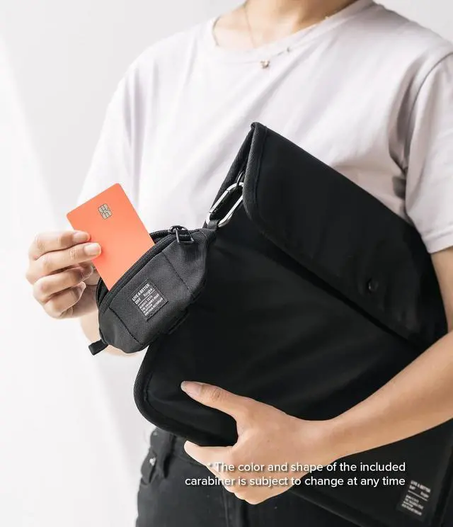 Alt view image 2 of 6 - Mini Pouch Sling Bag, Small Bag for Universal Wireless Ear Buds, Durable Waterproof Keychain Backpack Accessories for AirPods Pro 3 & 2 & 1, AirPods 4 & 3 & 2 & 1 Case - Black
