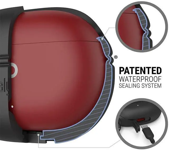 Alt view image 5 of 6 - Waterproof Protective Cover for Beats Studio Buds/Studio Buds+, Beats Studio Buds Plus Case, with Premium Carabiner, one-Piece Curved Design fits Perfectly Both Models, Won't pop Out(Black)
