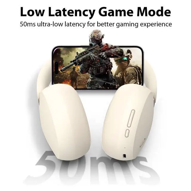 Alt view image 7 of 7 - Active Noise Cancelling Headphones Wireless Over Ear Bluetooth ANC Headphones with Mic, Transparency Mode, 65H Playtime, Deep Bass, Clear Call, Hi-res Audio Headset for Home Office Travel