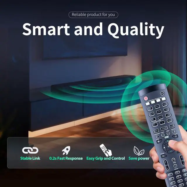 Alt view image 3 of 7 - Replacement Remote Control for Nakamichi Shockwafe DTSX or SSE Soundbar | Shockwafe Ultra 9.2, 9.2.4 Shockwafe 7.1, 7.2, 9.2 DTS-X/Atmos Soundbar