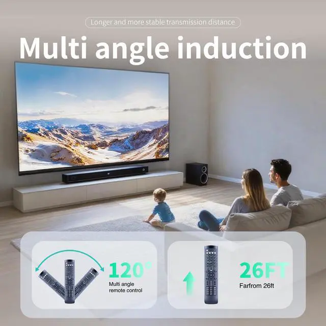 Alt view image 5 of 7 - Replacement Remote Control for Nakamichi Shockwafe DTSX or SSE Soundbar | Shockwafe Ultra 9.2, 9.2.4 Shockwafe 7.1, 7.2, 9.2 DTS-X/Atmos Soundbar