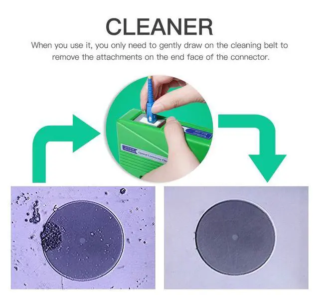Alt view image 4 of 7 - Fiber Optic Connector Cassette Cleaner KCC-550 Cleans 500 Times+ | Fiber Optic Cleanner Supports 1.25mm/2.5mm,SC,FC,ST,MU,LC Male Connectors, Comes With Cleaning Replacement Core Refill