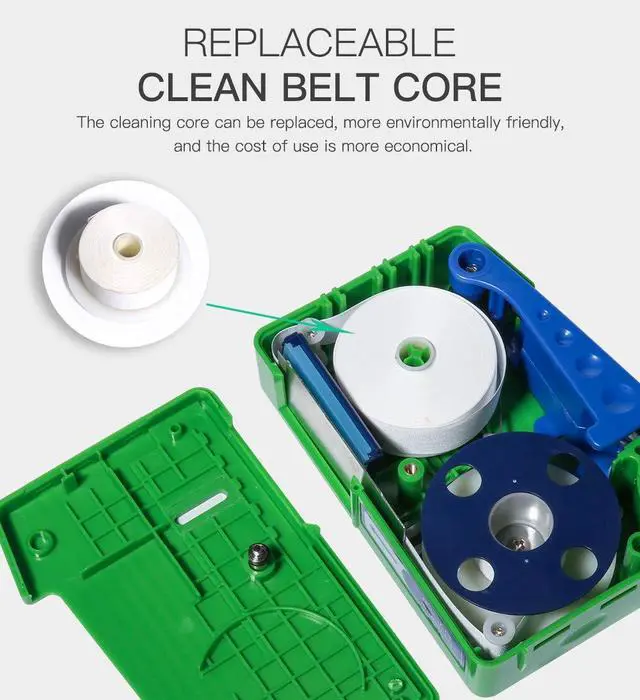 Alt view image 5 of 7 - Fiber Optic Connector Cassette Cleaner KCC-550 Cleans 500 Times+ | Fiber Optic Cleanner Supports 1.25mm/2.5mm,SC,FC,ST,MU,LC Male Connectors, Comes With Cleaning Replacement Core Refill