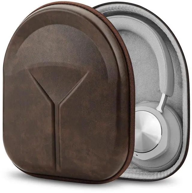 Main image of Shield Headphones Case for B&O Beoplay H100/HX/H9i/H95, Beocom Portal and More, Replacement Hard Shell Travel Carrying Bag with Cable Storage (Dark Brown)