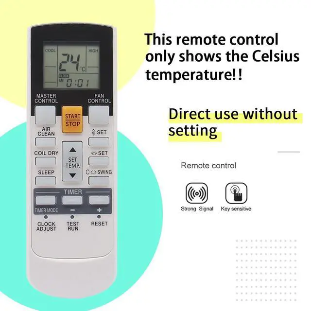 Alt view image 5 of 7 - Replacement Remote Control for Fujitsu Air Conditioner ASU18RLF ASU18RLXS ASU24RLF ASU24RLXS ASU30RLX AUU12RLF AUU18RLF AUU9RLF ASU30CLX1 ASU36CLX1 AOU30CLX1 AOU36CLX1 24CL1 30CLX 30CLX1 36CLX1