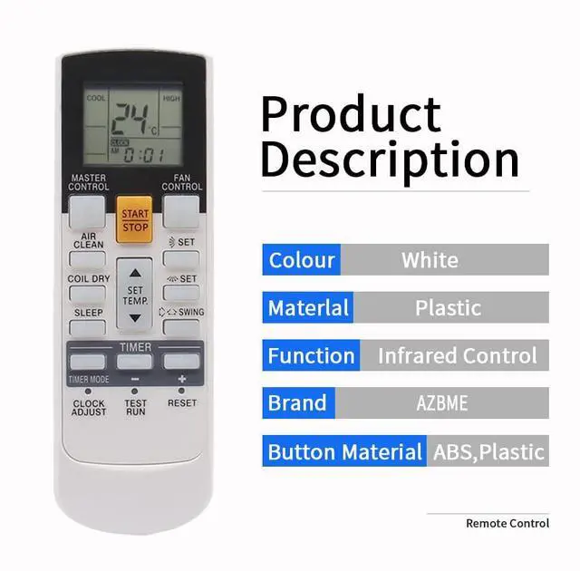 Alt view image 6 of 7 - Replacement Remote Control for Fujitsu Air Conditioner ASU18RLF ASU18RLXS ASU24RLF ASU24RLXS ASU30RLX AUU12RLF AUU18RLF AUU9RLF ASU30CLX1 ASU36CLX1 AOU30CLX1 AOU36CLX1 24CL1 30CLX 30CLX1 36CLX1