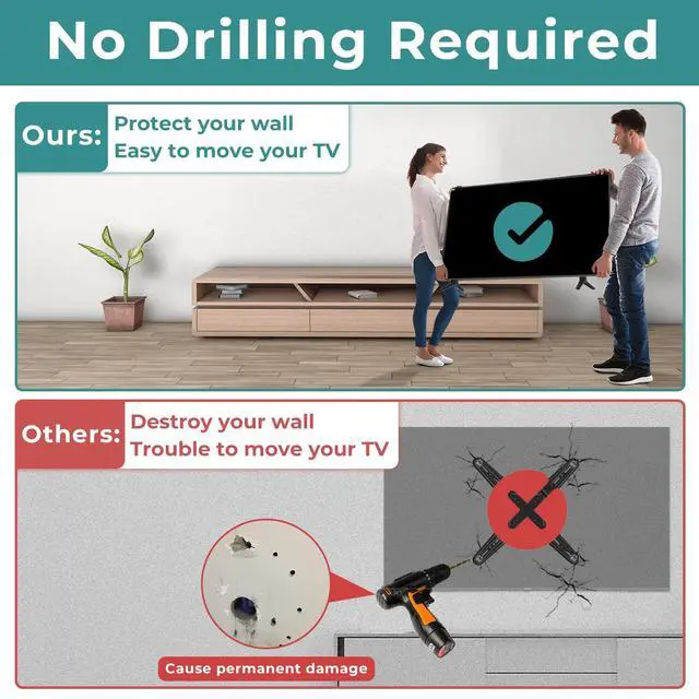 Alt view image 4 of 7 - TV Legs Only for Vizio TV Stand V505-G9, Not for Other TV Model, for Vizio TV Feet Replacement wr Screws & Instructions