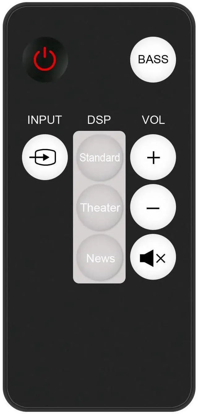 Main image of Replacement RMC-SB212 Remote Compatible with Insignia NS-SB212 Soundbar | Home Theater Speaker