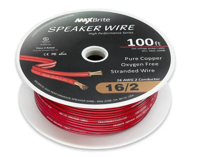 Alt view image 2 of 3 - 100 ft. 16 Gauge Stranded Flexible Dual Conductor Bonded Zip Cord Wire, Oxygen Free Pure Copper - UL Listed Class 2