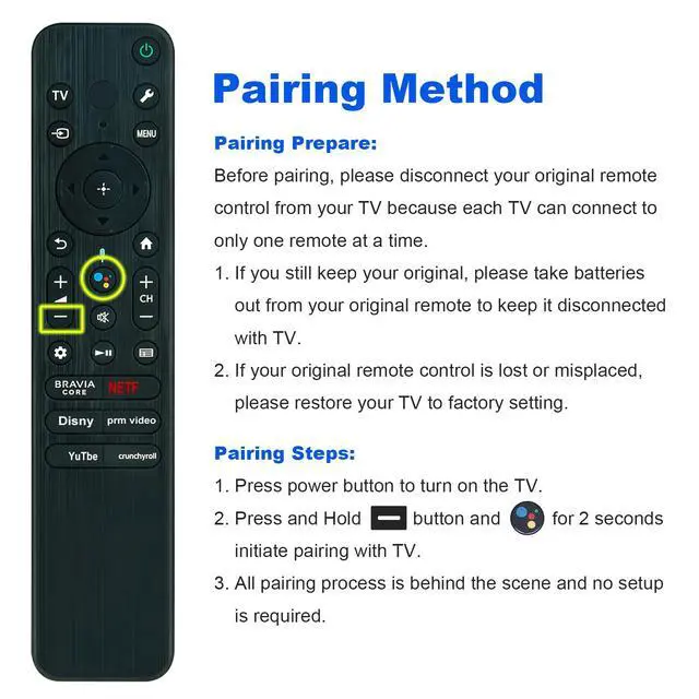 Alt view image 5 of 7 - Voice Replace Remote Applicable for Sony Google TV XR-98X90L XR-85X93L | XR-75X90L XR-55X90L XR-65X93L XR-65X90L XR-75X93L XR-85X90L XR-55X90CL XR-65X93CL XR-75X93CL XR-65X90CL XR-85X90CL XR-75X90CL