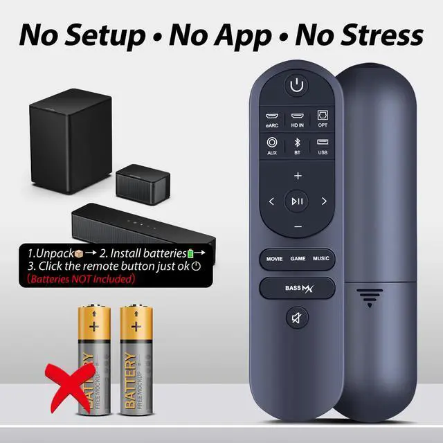 Alt view image 6 of 7 - New Soundbar Remote Replacemen for ULTIMEA 4.1ch Sound Bar Apollo S60 Detachable Series