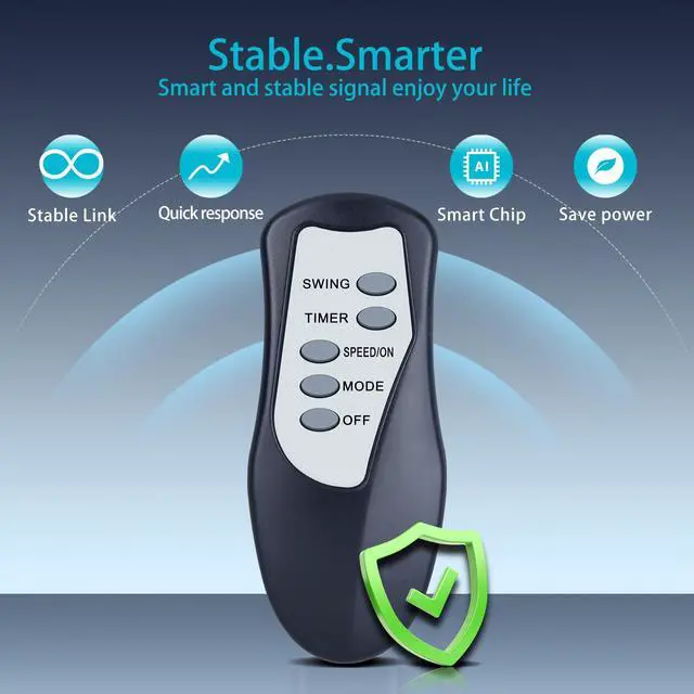 Alt view image 3 of 6 - New Replacement Remote Control for Simple Deluxe/RODWIN/Invero Wall Fan | for Simple Deluxe 16Wall Mount Fan HIFANXWALLDIGIT16 HIFANXSTAND16RC, RODWIN 45W Wall Fan, nvero 16Pedestal Air Cooling Fan