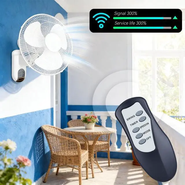 Alt view image 5 of 6 - New Replacement Remote Control for Simple Deluxe/RODWIN/Invero Wall Fan | for Simple Deluxe 16Wall Mount Fan HIFANXWALLDIGIT16 HIFANXSTAND16RC, RODWIN 45W Wall Fan, nvero 16Pedestal Air Cooling Fan