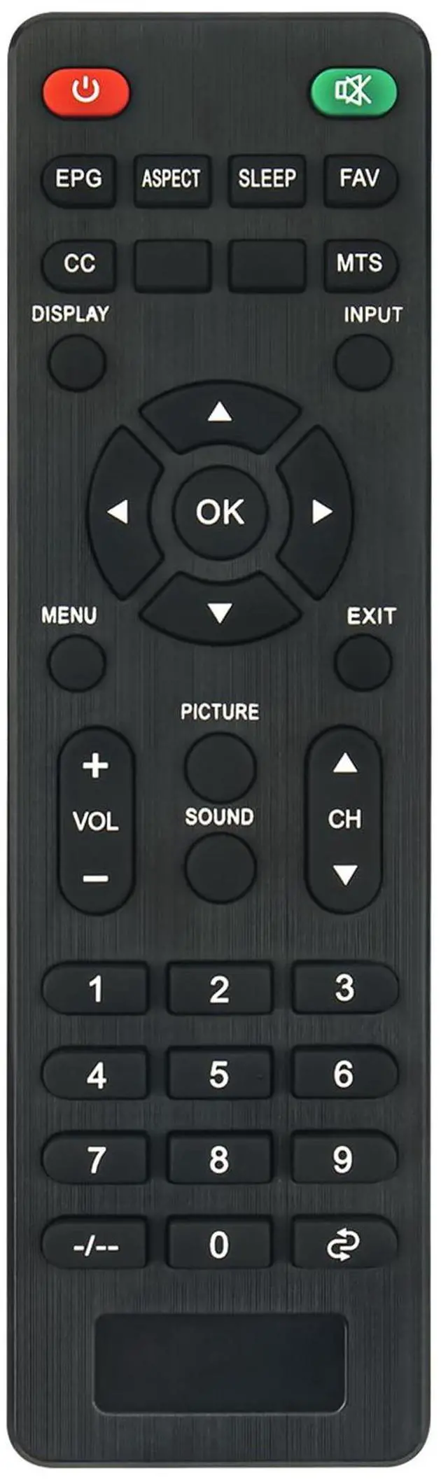 Main image of RC3026D Replacement TV Remote Control fit for Hiteker LCD LED HDTV TV | RCLCD37A5F E32V7 RCLCD32A7 LCD32A7 RC-E32V7/WT