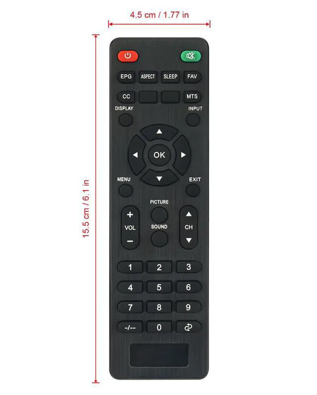 Alt view image 3 of 6 - RC3026D Replacement TV Remote Control fit for Hiteker LCD LED HDTV TV | RCLCD37A5F E32V7 RCLCD32A7 LCD32A7 RC-E32V7/WT