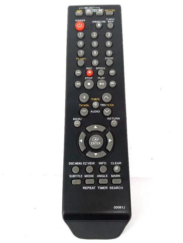 Main image of New 00061J Remote Control Replace for Samsung DVD VCR Combo DVD-V9700 DVD-V9800
