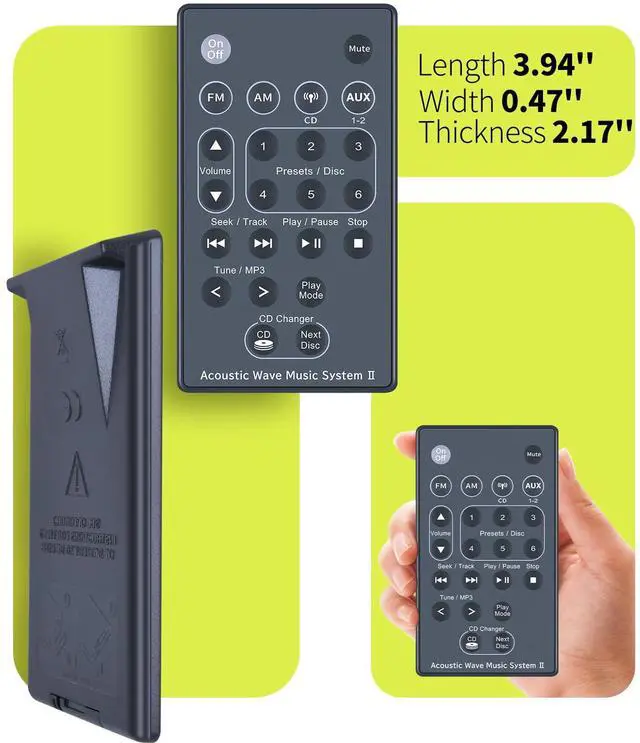 Alt view image 4 of 6 - Remote Control for Bose Acoustic Wave Music System II AWRCCI