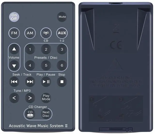 Alt view image 5 of 6 - Remote Control for Bose Acoustic Wave Music System II AWRCCI