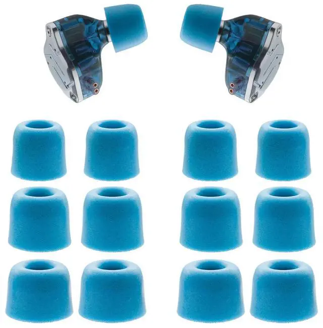 Main image of 6 Pairs Foam IEM Eartips for KZ ZS10 Pro X ZSN, Earbuds Tips, Blue | Replacement Ear Tips, Ultimate Comfort, Secure Fit, Small/ Medium/ Large