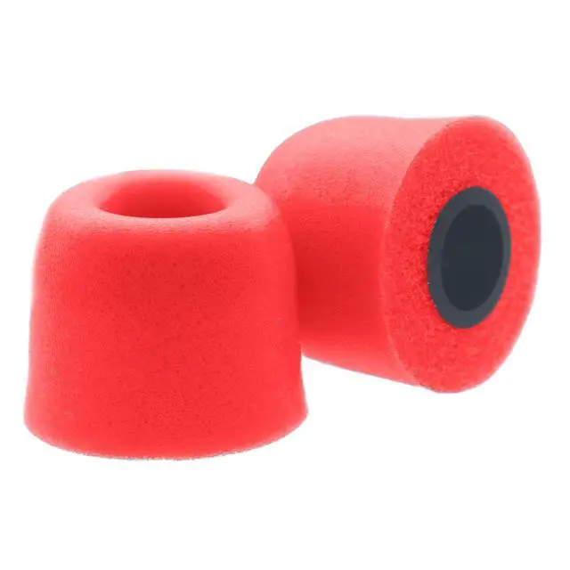 Alt view image 4 of 6 - 6 Pairs IEM Ear Tips Replacement for KZ ZS10 Pro X ZSN, Red | Memory Foam Earbuds Tips, Ultimate Comfort, Secure Fit, Small/ Medium/ Large