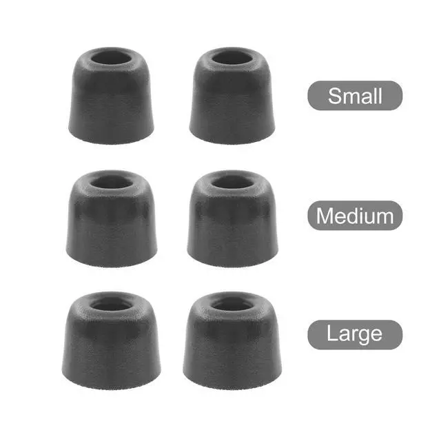 Alt view image 7 of 7 - 6 Pairs Replacement IEM Ear Tips for KZ ZS10 Pro X ZSN, Black | Memory Foam Earbuds Tips, Ultimate Comfort, Secure Fit, Small/ Medium/ Large