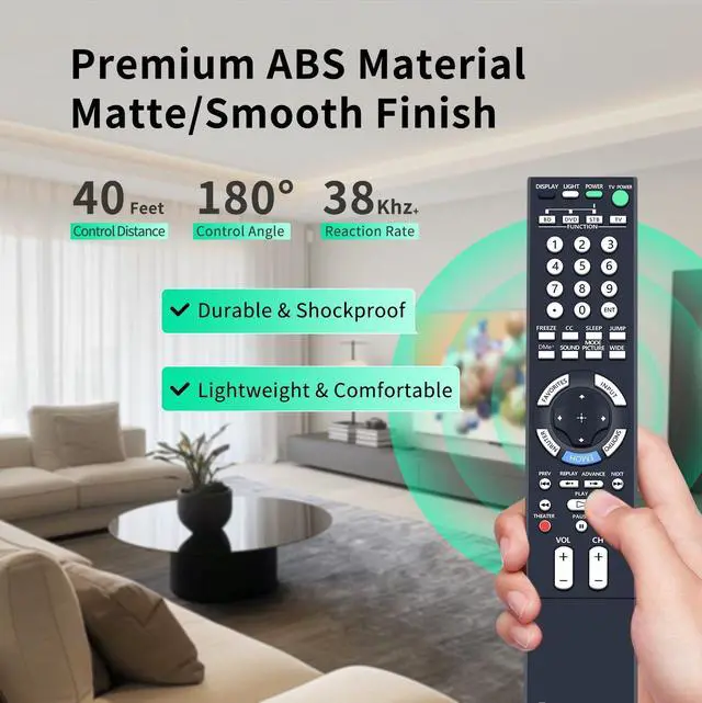 Alt view image 4 of 7 - RM-YD017 New Replace Remote Control fit for Sony TV KDL-52WL130 KDL52WL130PKG KDL-52WL130PKG KDL52WL130W KDL-52WL130W KDL52XBR4 KDL-52XBR4 KDL52XBR5 KDL46XBR5 KDL-46XBR5 KDL52W3000
