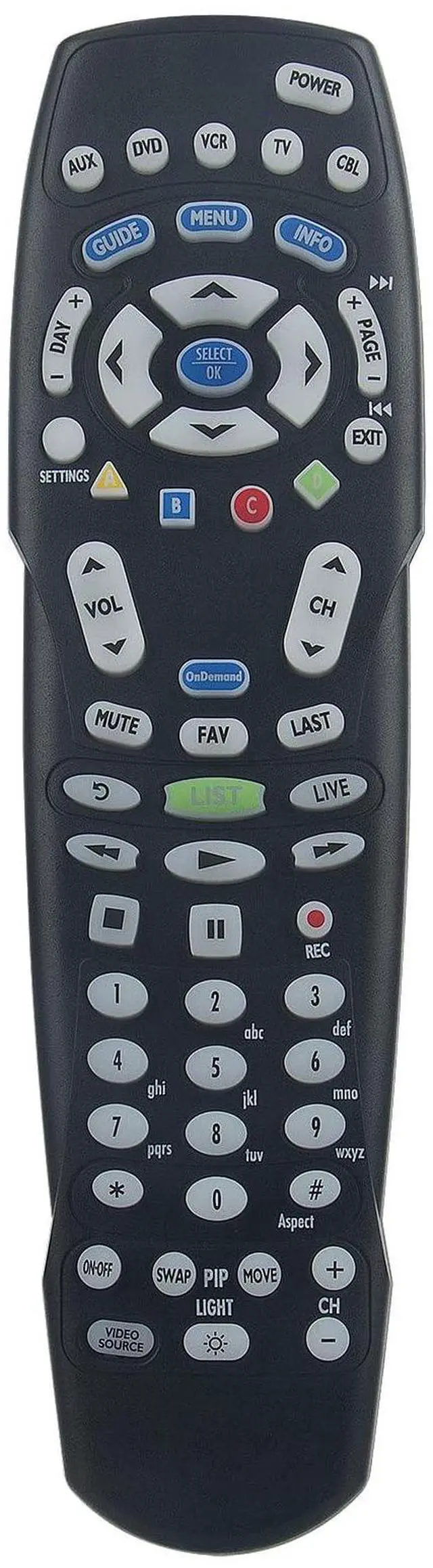 Main image of RC122 RC1226006-04B Replacement Remote fit for Spectrum TV Time Warner | Cable, Arris/Motorola HD DVR Digital Receiver