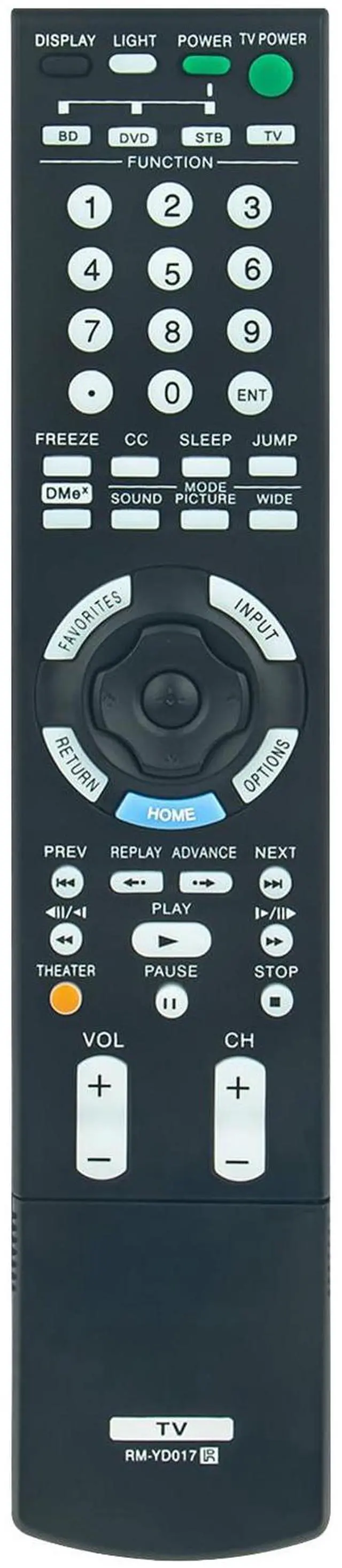 Main image of RM-YD017 Replaced Remote Control fit for Sony LCD TV KDL-40XBR4 KDL40XBR5 | KDL-40XBR5 KDL46W3000 KDL-46W3000 KDL46X4500 KDL-46X4500 KDL46XBR4 KDL-46XBR4 KDL46XBR5