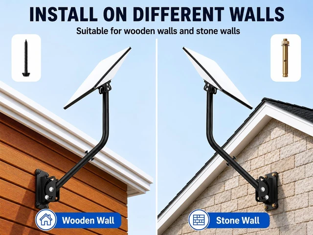 Alt view image 3 of 7 - Starlink Mount, Heavy Duty Starlink Pole Mount & Roof Mount for Gen 3/4/4X | Made from Reinforced Metal, Bend Pipe Deaign for Eave Clearance, Adjustable Angle, Weatherproof, Easy to Install