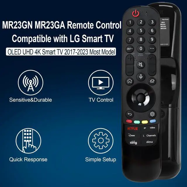 Alt view image 2 of 7 - MR23GN MR23GA Remote Control for LG TV, Replacement Remote Replacement for LG OLED UHD 4K Smart TV AN-MR22GA AN-MR21GA-No Voice Function