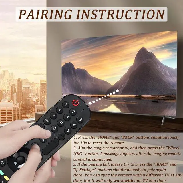 Alt view image 3 of 7 - MR23GN MR23GA Remote Control for LG TV, Replacement Remote Replacement for LG OLED UHD 4K Smart TV AN-MR22GA AN-MR21GA-No Voice Function