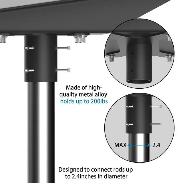 Alt view image 2 of 4 - Starlink Flat High Performance Pipe Adapter, Starlink High Performance Kit,Starlink Flat High Performance Roof Mounting Kit