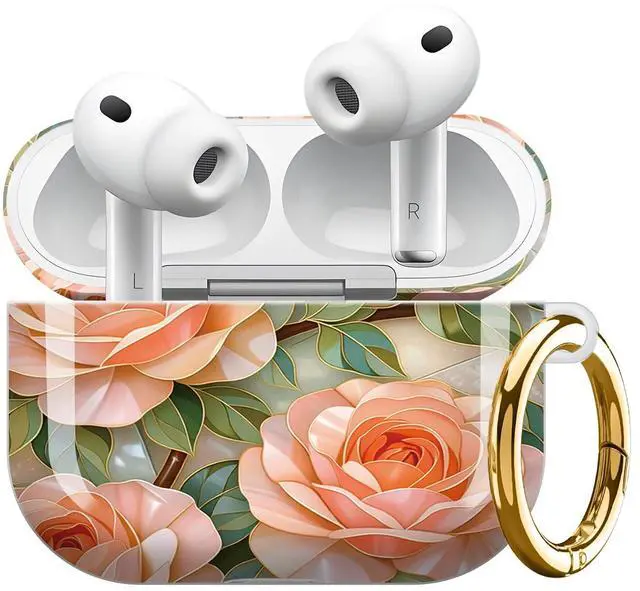 Main image of Compatible with Airpod Pro 3rd Gen Case 2025,Anti-Drop Cover with Keychain,Artistic Multi-Pattern Protective Shell for Daily Commute,Workout&Gifting(Stained Glass Dragonfly Floral)