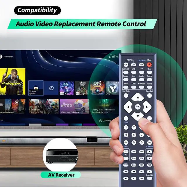 Alt view image 2 of 7 - New Replace Reciever Remote Commander Compatible for Harman Kardon Stereo AV Receiver AVR1710 AVR1710S AVR151 AVR161 AVR151S AVR161S AVR171S AVR1510 AVR1510S AVR1610S AVR1510 AVR151 AVR 161