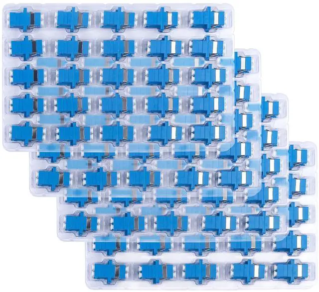 Main image of 200 Pack LC to LC Duplex Fiber Optic Coupler - LC Duplex Singlemode Fiber Optic Cable Connector Adapter
