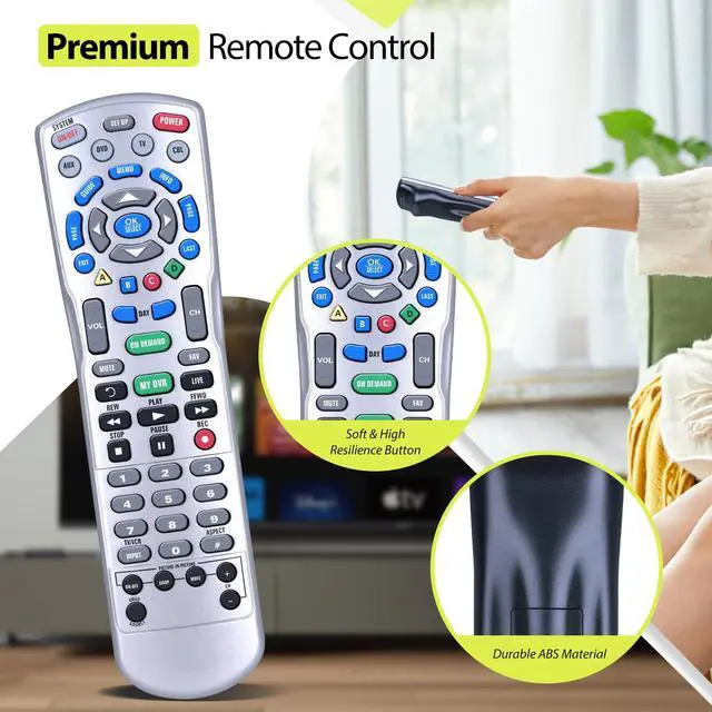 Alt view image 4 of 7 - Remote for Charter Spectrum 1060BC2 1060BC3,for P12404-C4 Ocap-4 C4000 S4000 4-Device HDTV DVR Cable Box