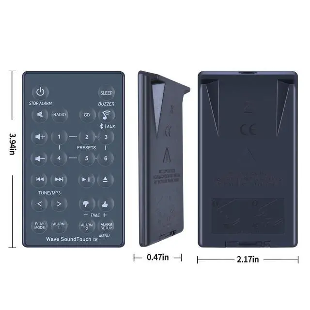Alt view image 6 of 7 - Replacement Remote Control Compatible for Bose Wave SoundTouch Music System IV 417788-WR 417788-WMS 738031-1710 3WINF0AW 737251-1710